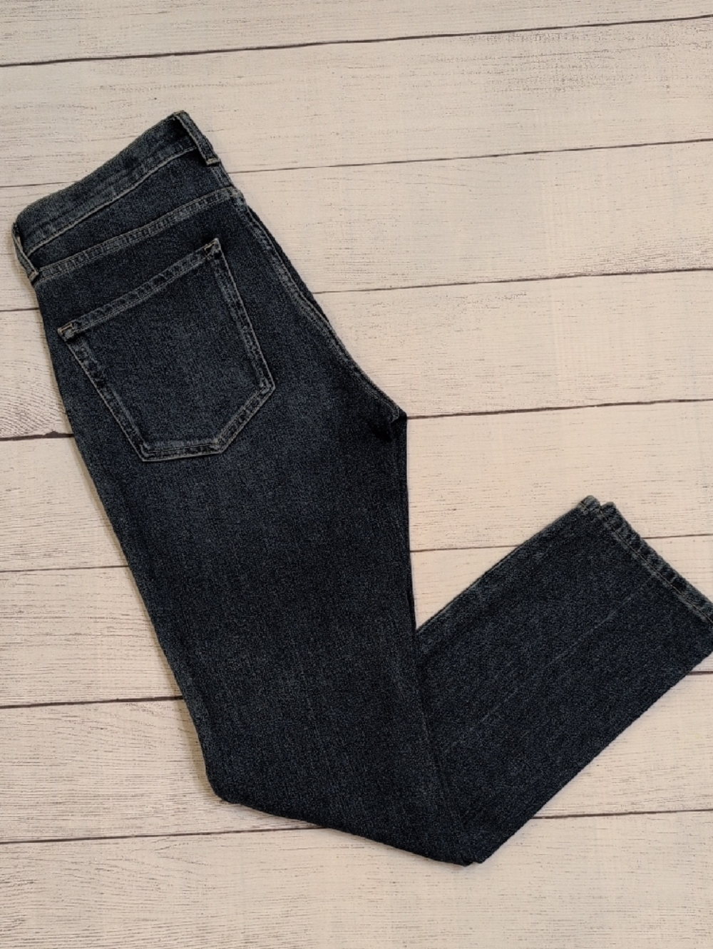 Banana Republic High-Rise Slim Straight Jeans in Dark Blue - Size 27 - Picture 9 of 10